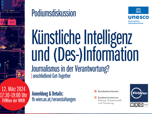 Veranstaltung: Künstliche Intelligenz und (Des-)Information – Journalismus in der Verantwortung?